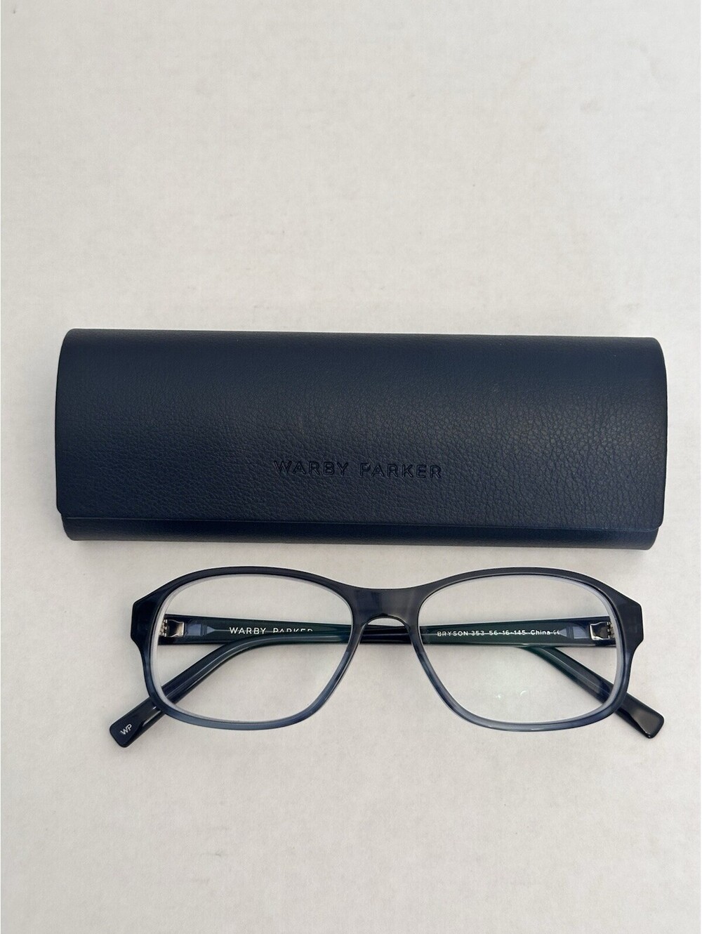 Warby Parker Bryson Blue Slate Acetate Eyeglass Frames 353 56-16-145